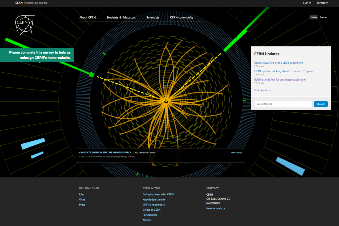 Help us build a better CERN website