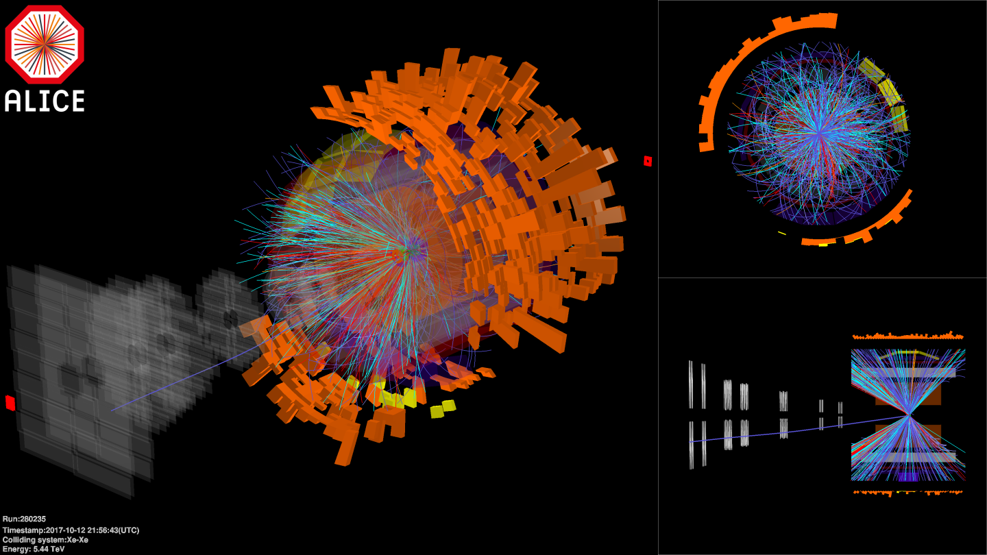 For one day only LHC collides xenon beams 