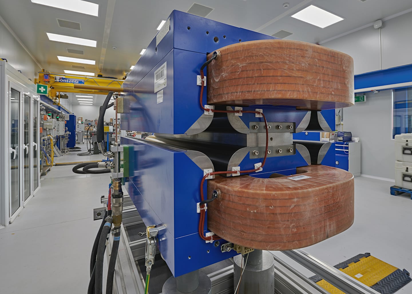 A quadrupole magnet for the FCC-ee collider, tested earlier this summer in CERN’s new magnet test facility (Image: Stephan Russenschuck/CERN)