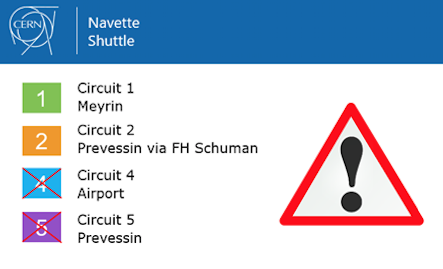 Availability of CERN shuttles 