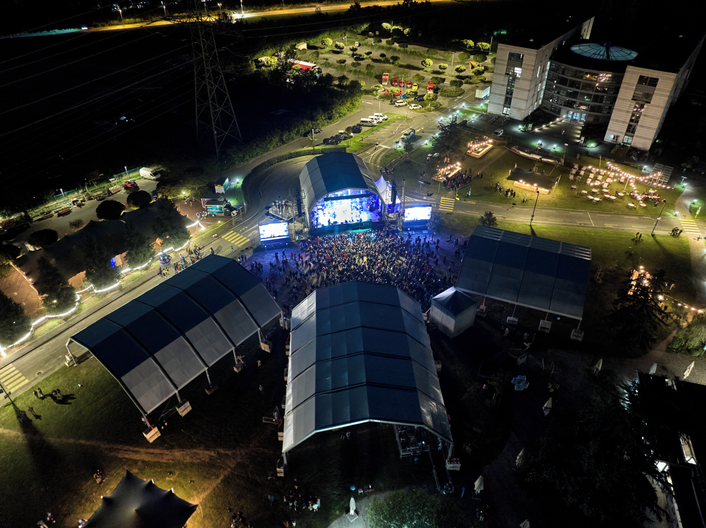 aerial photo of CERN70 event