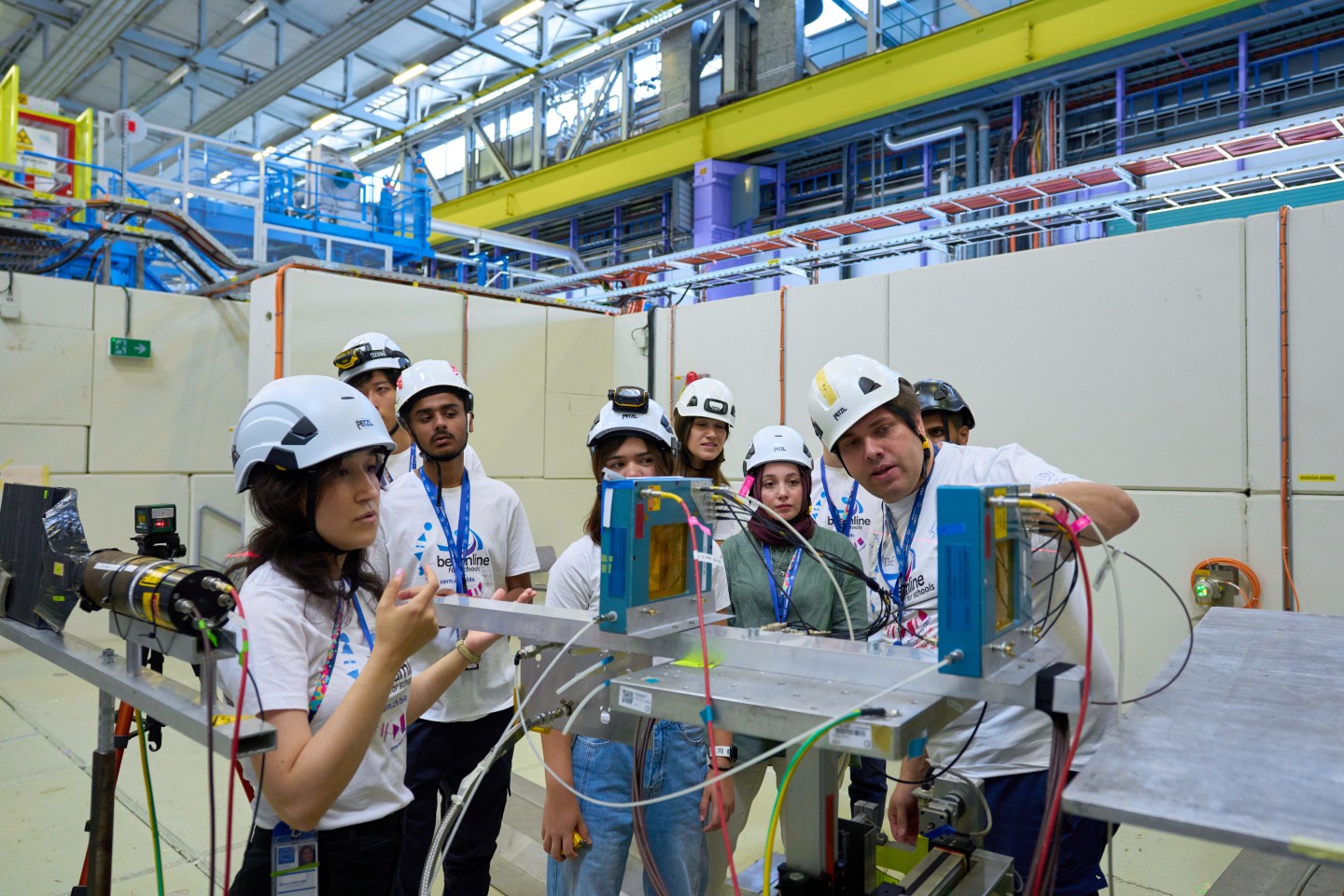 2023 Beamline for Schools winners conducting their experiment at CERN