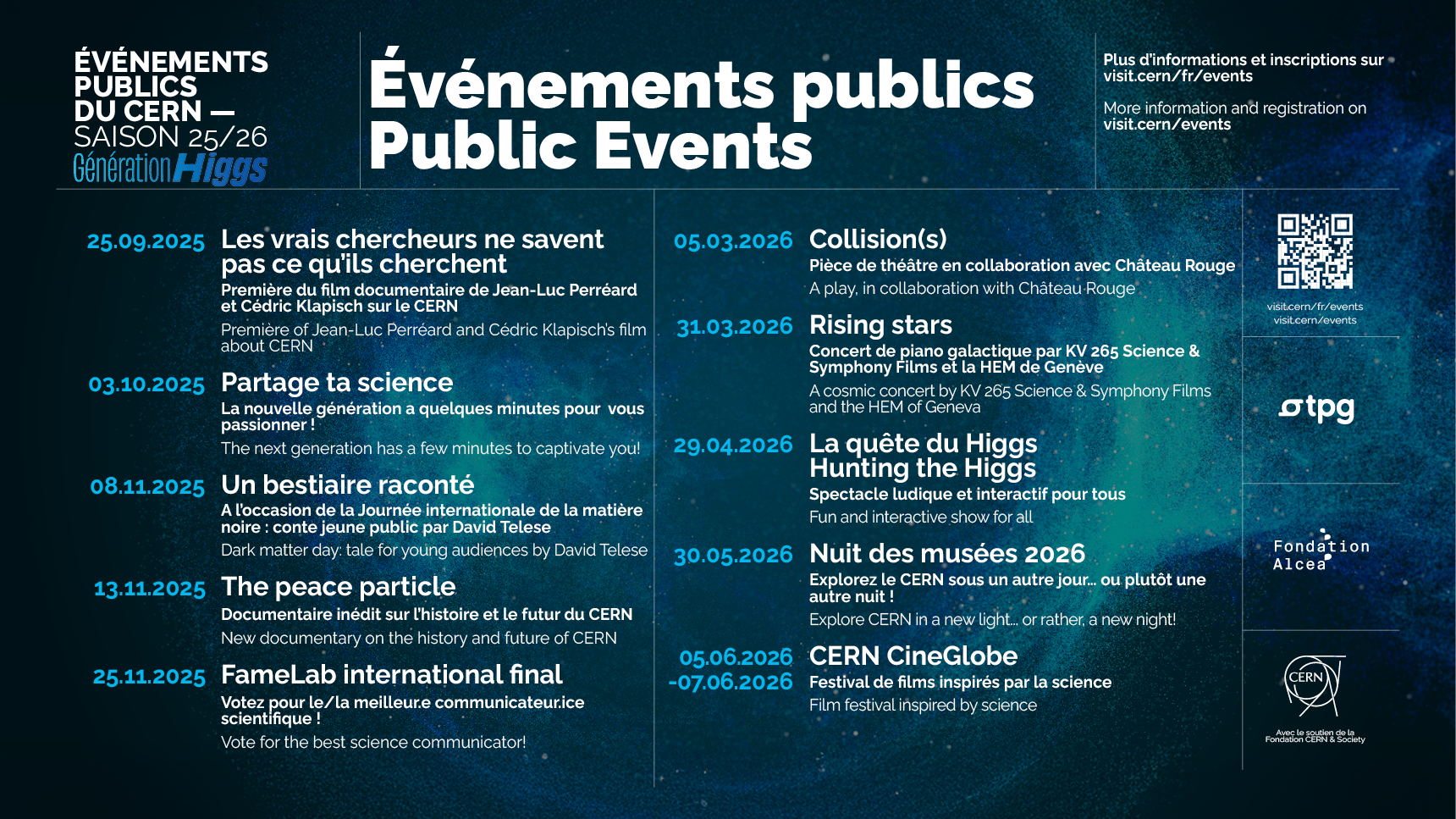 Poster of CERN's new cultural season (image: CERN)