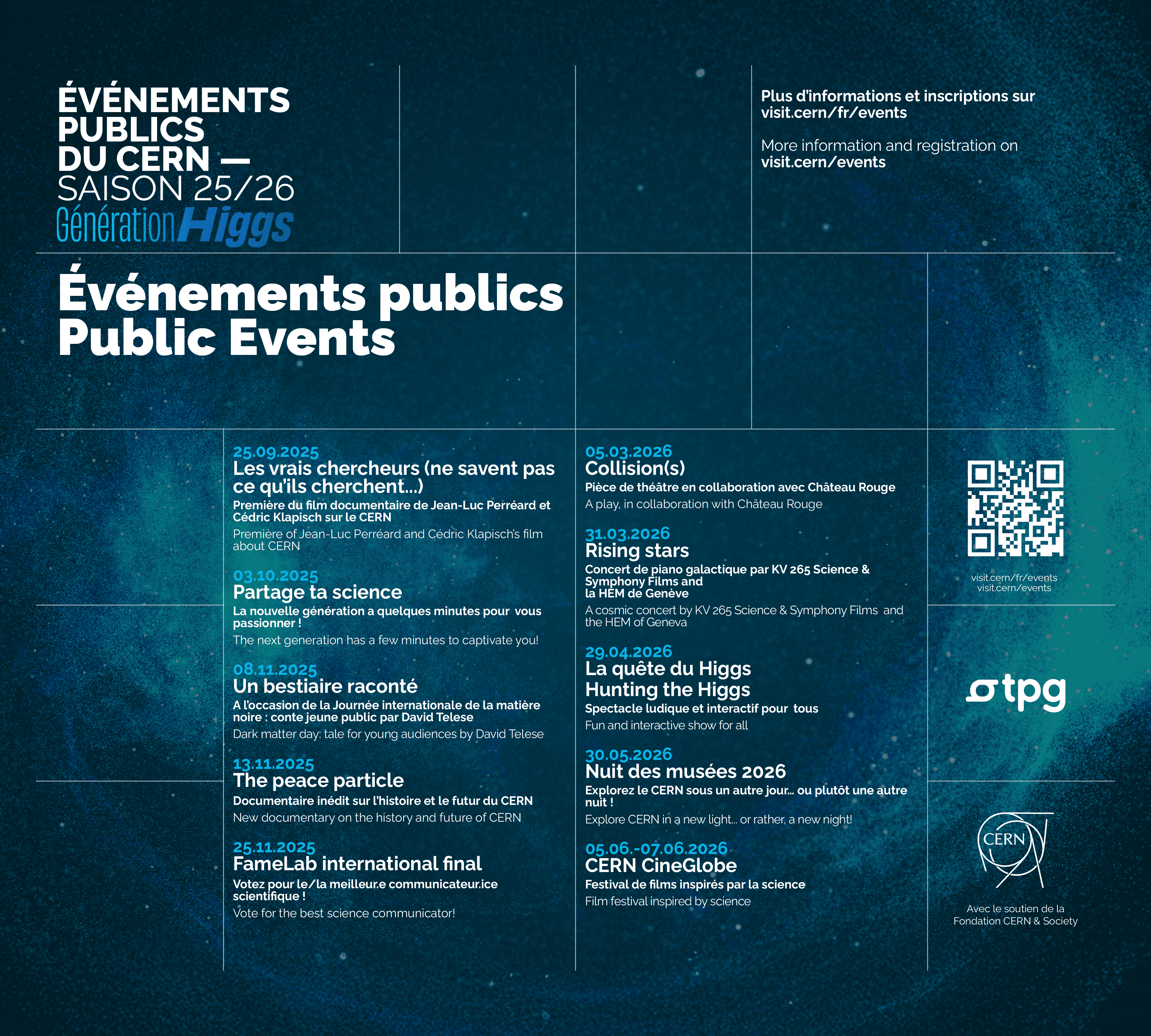 Poster of CERN's new cultural season (image: CERN)