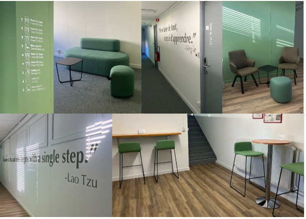 Collage of images of the new training centre
