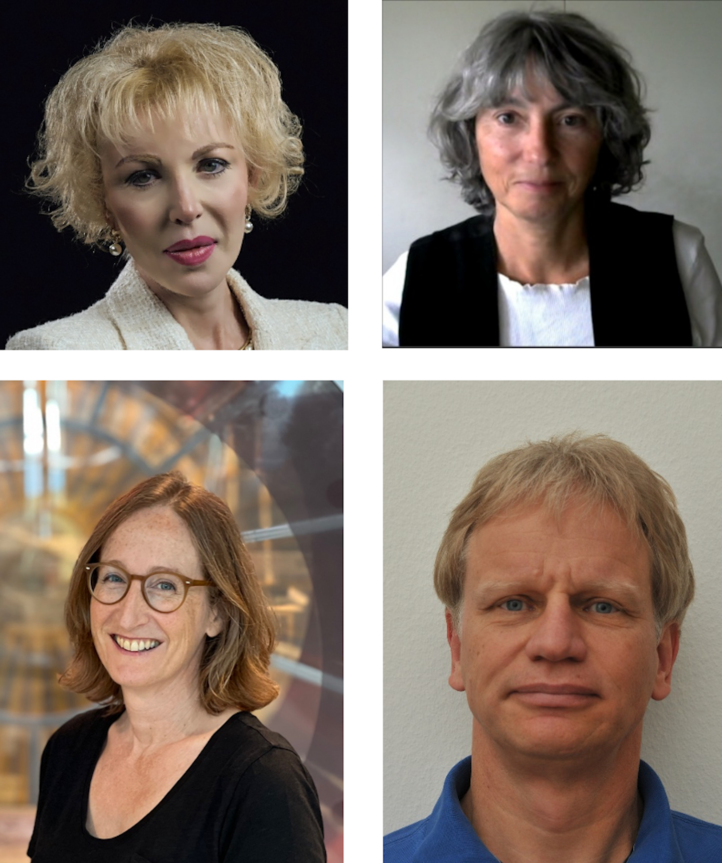 4 portraits, 3 women and a man