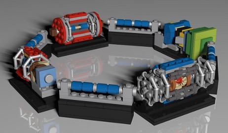 Le LHC miniature en Lego, disponible à la boutique du CERN. (Image : CERN)