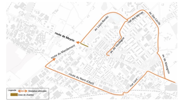 Map of the works described for the 2nd stage