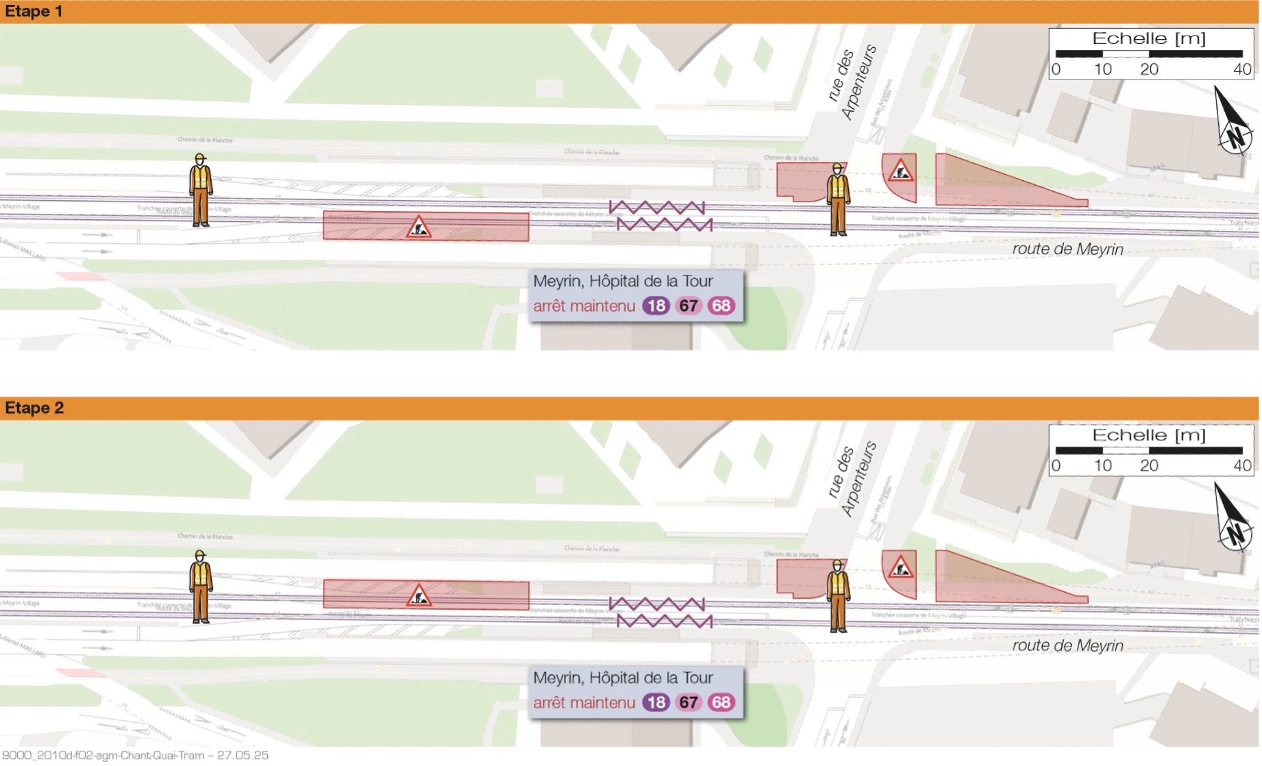 Map showing works described in the 3rd stage