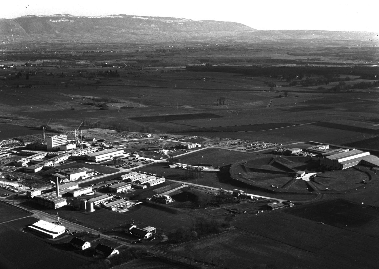 Vue aérienne du site du CERN