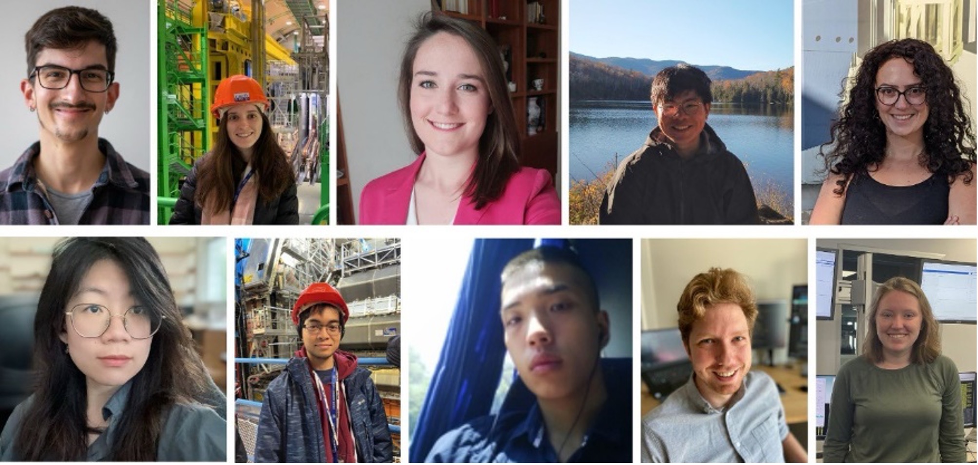 The 2024 LHCb Early Career Scientist Award winners. Top row left to right: Oscar Boente Garcia, Kara Mattioli, Chiara Lucarelli, Hangyi Wu and Elisabeth Niel. Bottom row left to right: Menglin Xu, Emir Muhammad, Jiahui Zhuo, Thomas Boettcher and Kate Richardson. (Images: LHCb collaboration)